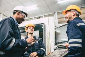 group of male engineers