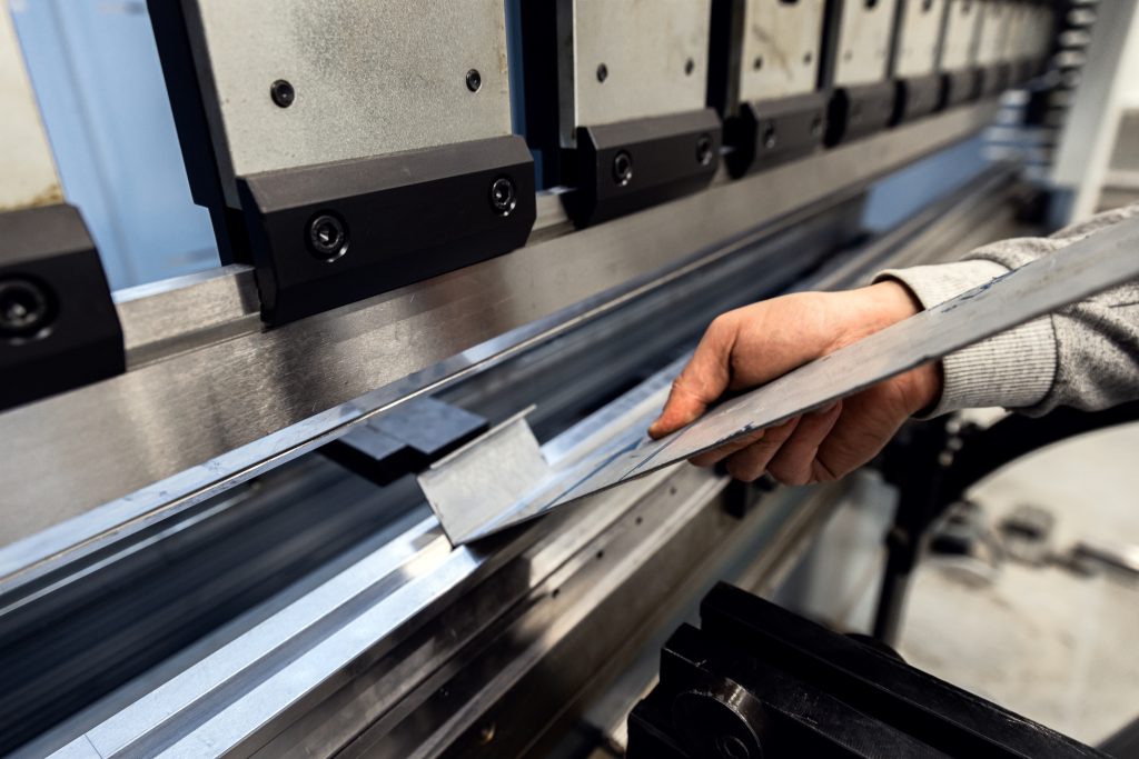 Sheet metal bending in factory