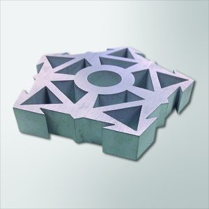 metal cut by waterjet into start shape